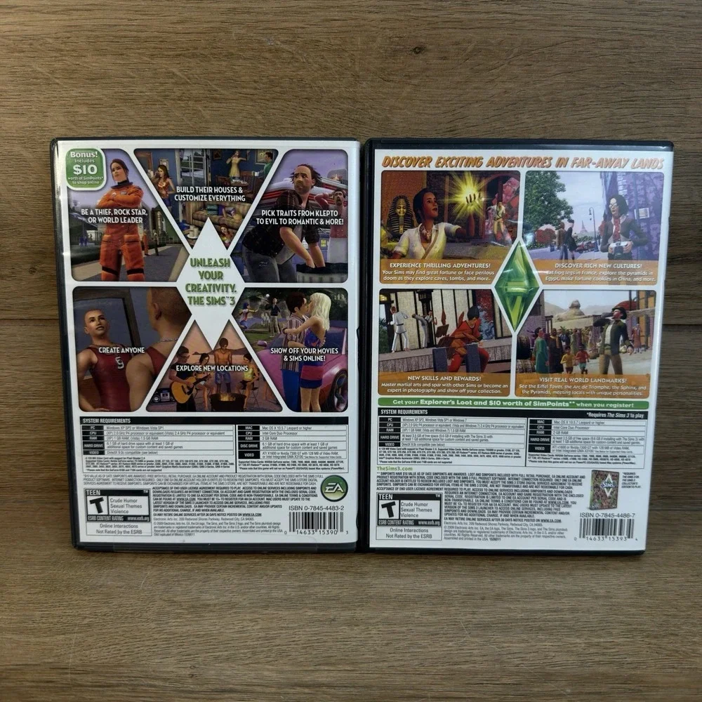 The‎ Sims 3 and Sims 3: World Adventures (Windows/Mac, 2009) Complete CIB